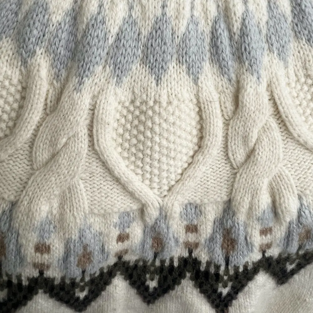 Fair Isle knit pattern detail
