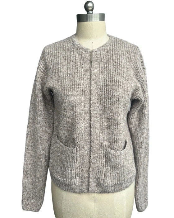 Women's grey crew neck knit sweater products