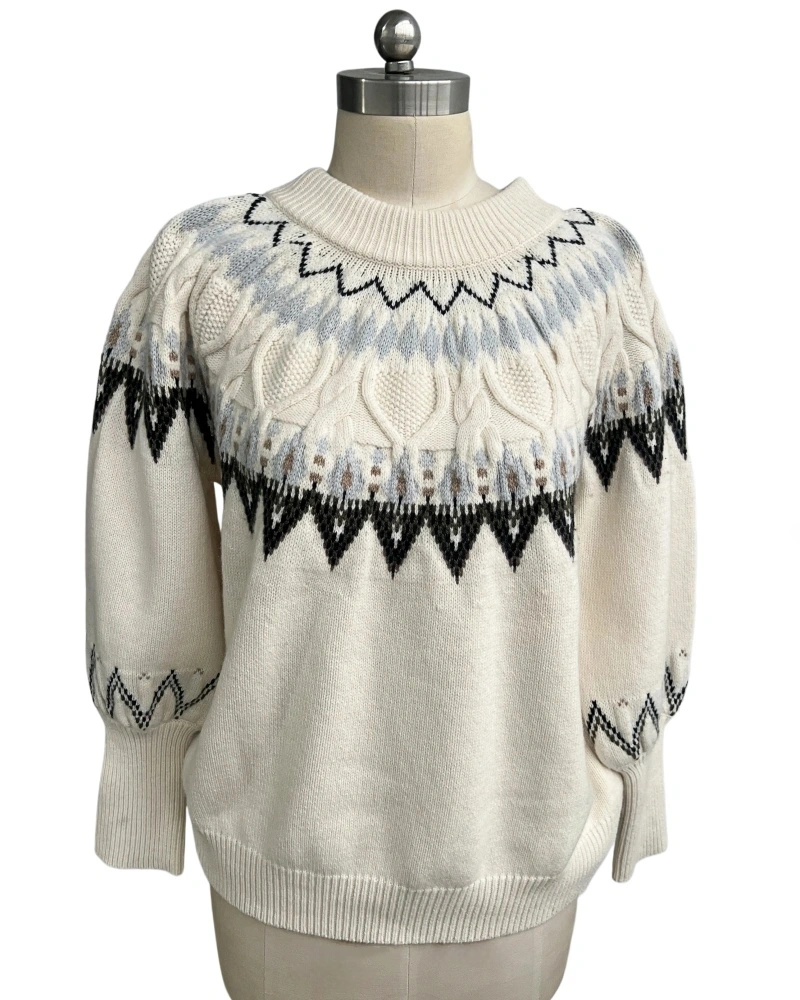 Women's Nordic Fair Isle knit sweater